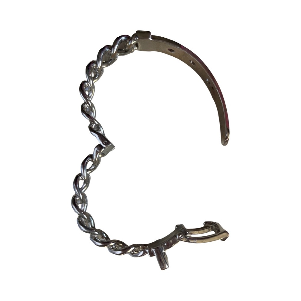 BCBGMaxazria chain belt cuff in silver - Picture 3 of 4